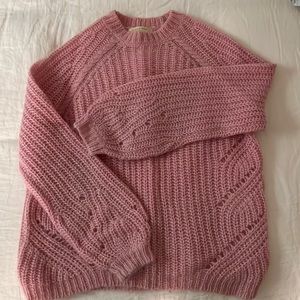 Pink wool Sezane sweater, size S